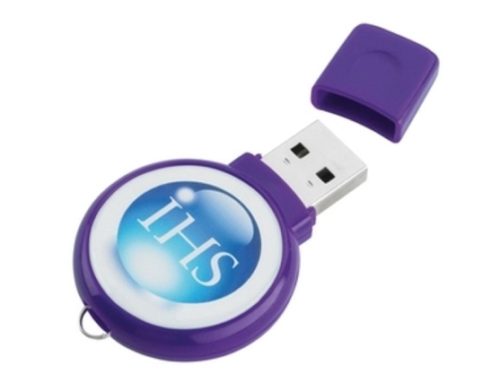 Round Flash Drive with Epoxy Logo 801820
