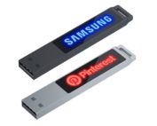 Metal flash drive with luminous logo
