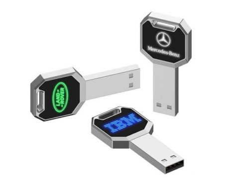 Metal Key shape Flash Drive with Luminous Logo 801529