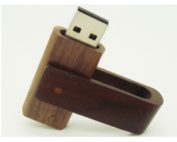 Wooden swivel flash drive